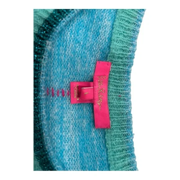 Lilly Pulitzer Large Blue and Green Crew Neck Sweater - Picture 8 of 8